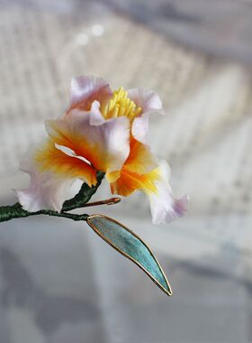 非遗绒花成品现货古风汉服头饰绒花边夹胸针饰品簪子簪花