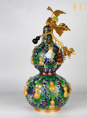 刘永森作品景泰蓝葫芦福禄万代