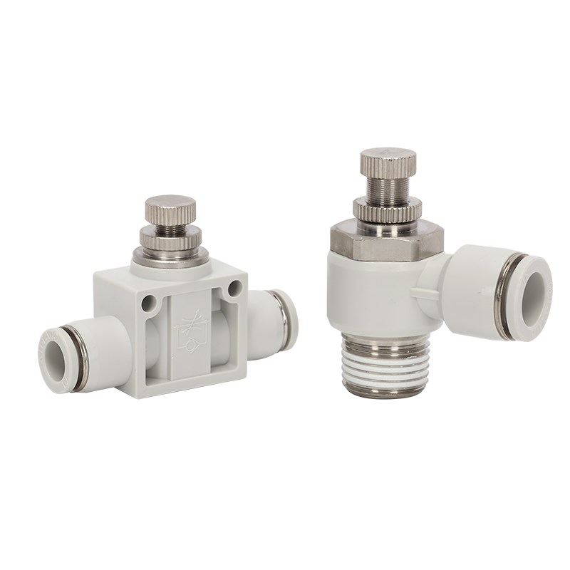 节流阀PSL8-02 PSA8气动可调节接头调速阀ASL4 6 10-M3 M5 - 图3