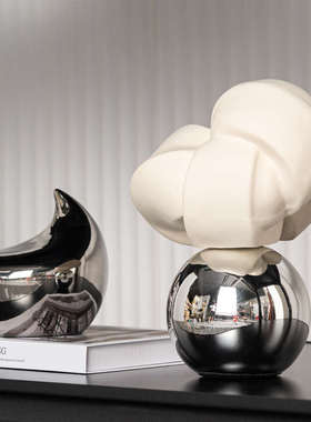 高级感轻奢售楼部展厅客厅书房套装软装样板间书架书柜装饰品摆件