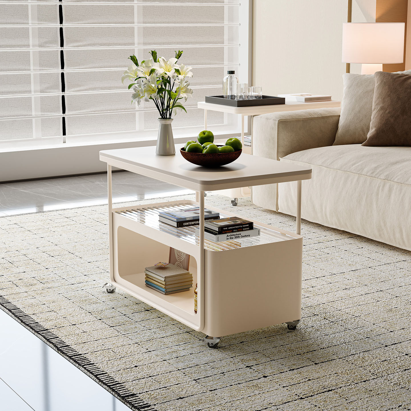 奶油风客厅沙发岩板边几2025新款高级感家用可移动简约边几桌角几,淘宝优惠券,粉丝福利购,淘宝优惠卷