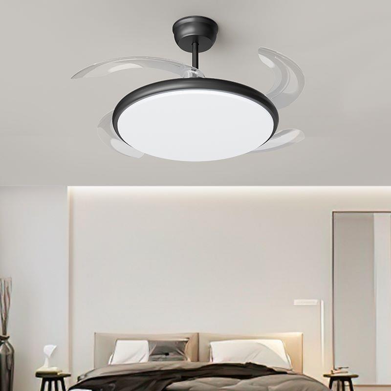 隐形风扇灯餐厅灯简约36寸42寸电扇一体式静音护眼卧室吊扇吊灯 - 图1