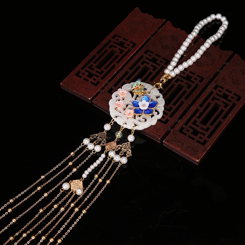 古风禁步汉服压裙坠配饰腰佩挂件吊坠古装腰间饰品花朵压襟长流苏,淘宝优惠券,粉丝福利购,淘宝优惠卷