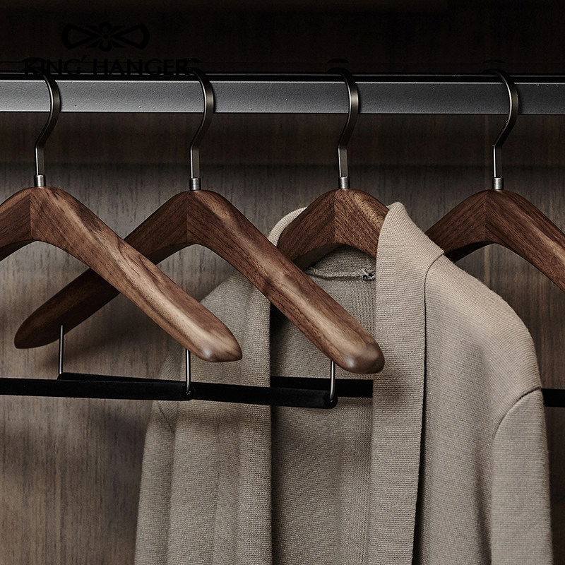 KH高端实木衣架高档黑胡桃木质衣撑衣柜衣帽间衣橱原木衣撑,淘宝优惠券,粉丝福利购,淘宝优惠卷