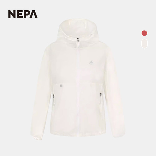 NEPA耐葩夏季百搭城市户外女士外套连帽轻型防风夹克7J40661 - 图2