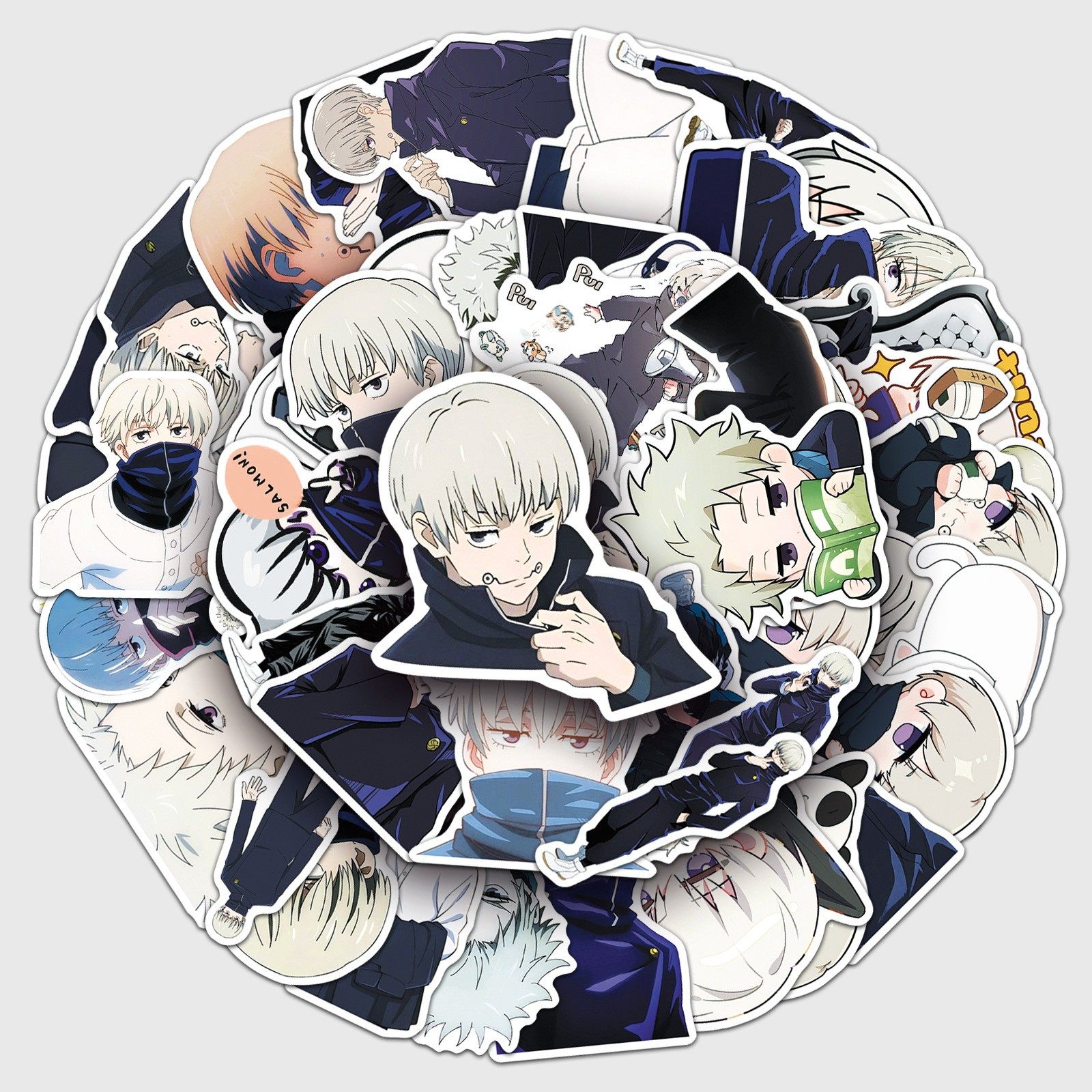 50张狗卷棘涂鸦贴纸个性跨境卡通日漫咒术回战装饰手机壳电脑周边贴纸,淘宝优惠券,粉丝福利购,淘宝优惠卷