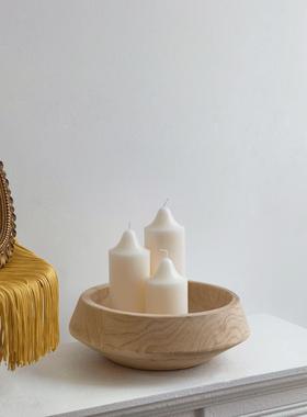 原木风香薰蜡烛托盘文艺家居民宿