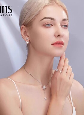 suns Bless系列 十字星项链银材质玫瑰金色