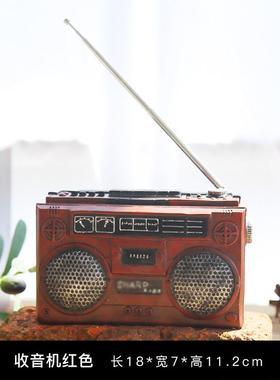 复古电视柜桌面收音机摆件房间家居饰品客厅卧室摆设品小创意个性