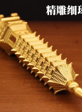 厂家 纯黄铜文昌塔摆件9九层13十三层书房桌面装饰品工艺品