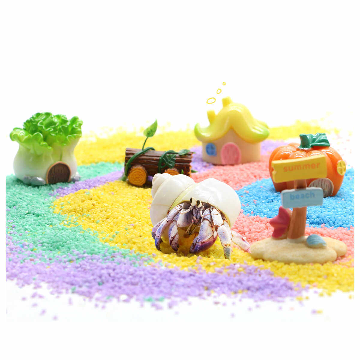 陌派寄居蟹专用彩虹沙～几近无尘新手垫材小宠用品造景,淘宝优惠券,粉丝福利购,淘宝优惠卷