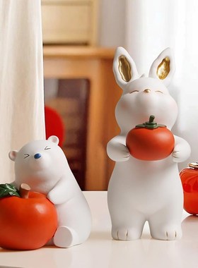 极速入意玄乔关摆进门品柿t柿如兔子客厅电件户视柜家居装饰迁新