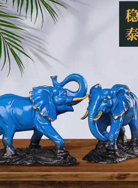 极速大象摆件一对纯铜吸水铜象家居客厅卧室电视S柜装饰品结婚乔