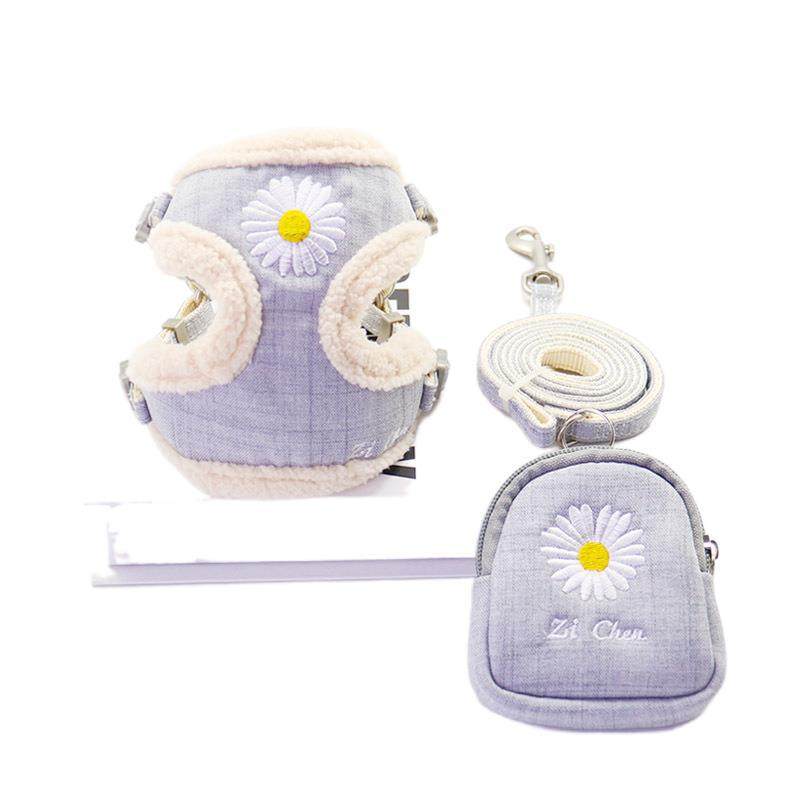 极速亚马逊刺绣j菊花背心式宠物牵引绳狗狗胸抱婴袋猫咪牵引绳狗,淘宝优惠券,粉丝福利购,淘宝优惠卷