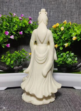 极速象牙果九尾狐雕像娘娘家w居摆件客厅佛像玄关装饰狐狸工艺品