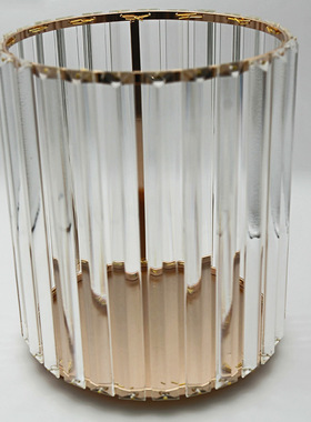 极速家用装饰摆件长条水晶套装创意时尚长条水P晶垃圾桶水晶纸巾