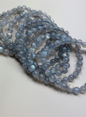 极速天然灰月光月光石单圈女款手C链 7mm女款精致拉长石手串