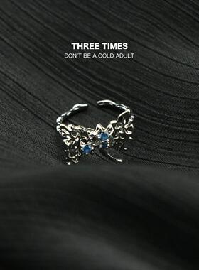 时尚生化蝴蝶戒指ins简约可调节