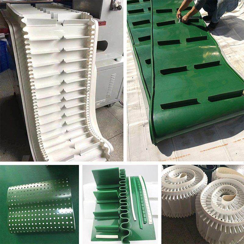 PVC流水线传送带轻型分拣运输机爬坡输送机皮带挡板裙边传送带,淘宝优惠券,粉丝福利购,淘宝优惠卷