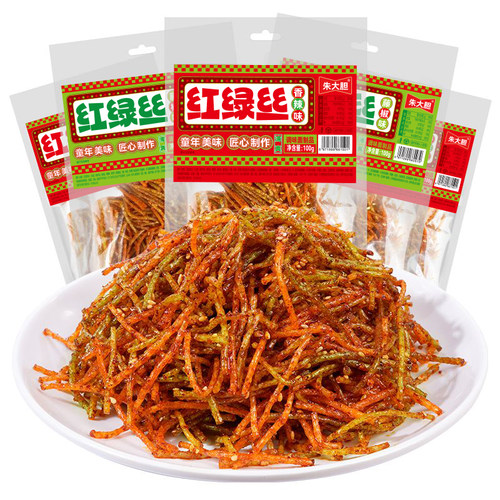 老式红绿丝组合辣条辣丝儿童年儿时怀旧麻辣零食休闲追剧解馋小吃 - 图3