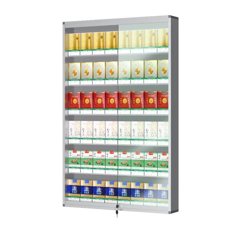 超市便利店烟柜钢化玻璃推拉门壁挂式烟架子挂墙展示架,淘宝优惠券,粉丝福利购,淘宝优惠卷