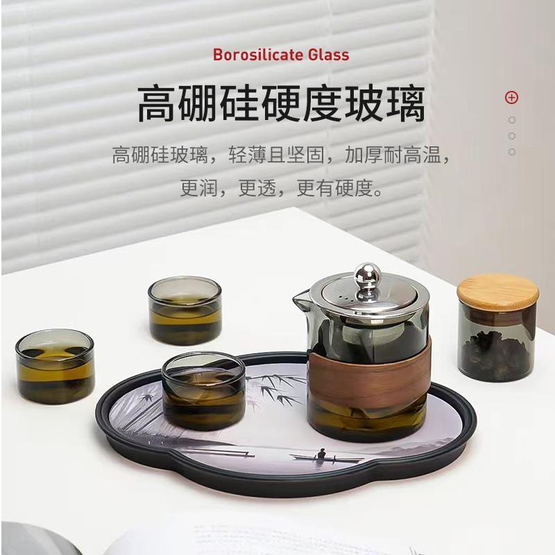 Portable travel tea set outdoor camping teapot tea cup 2025 new Kuaike cup one pot four cups