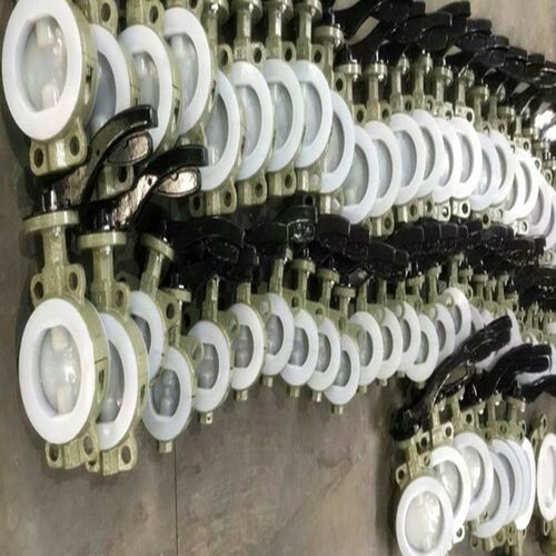 D71F46-16C D71F4-16C手柄/手动对夹式衬四氟蝶阀DN50 80 100 125 - 图1