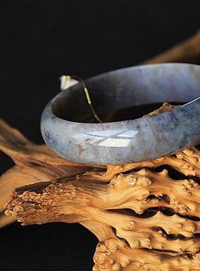 极速《紫霞》淡淡紫色玛瑙手v镯古典女 黄丝紫丝手镯口径64拂晓艺