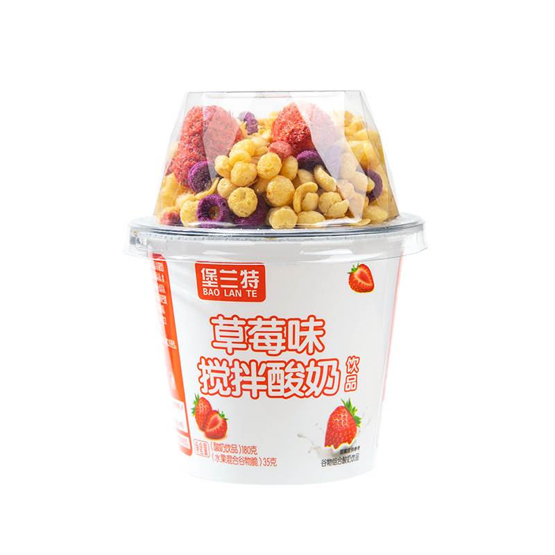 酸奶搅拌谷物组合坚果酸奶杯草莓嚼拌嚼绊整箱营养代餐网红零食品