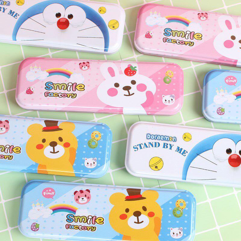 Back-to-school gift primary school student box iron box primary school boy and girl single-layer pencil box cute children kindergarten stationery