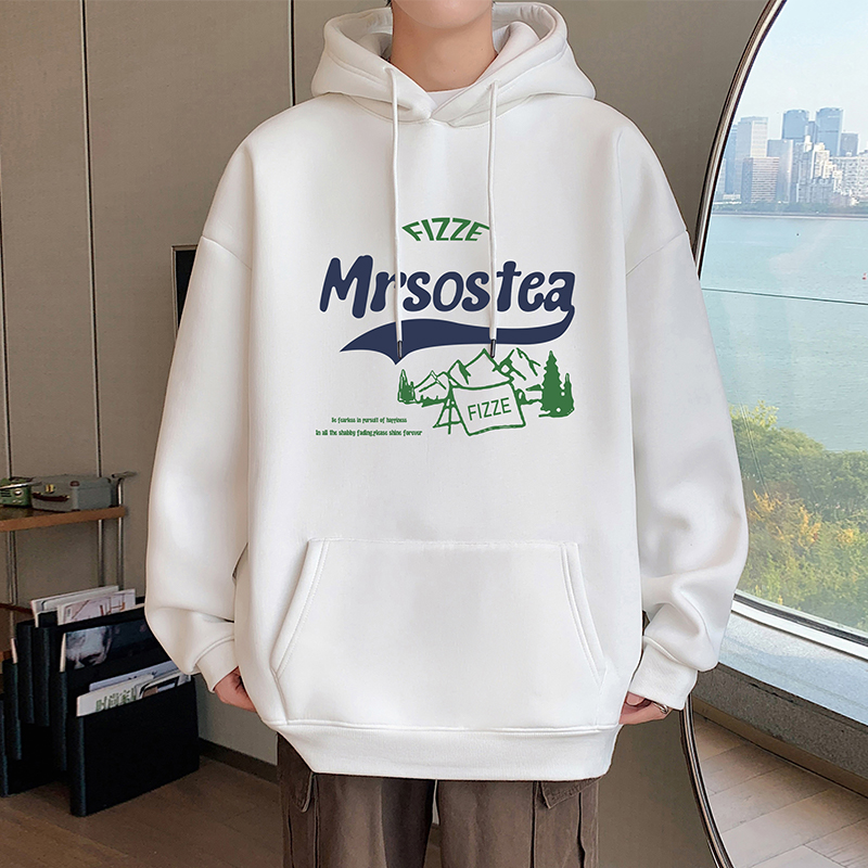 卫衣男秋冬季2025新款美式高街重磅男装港风宽松潮牌男生连帽外套 - 图1