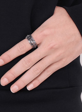 钛钢戒指朋克风个性设计