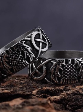 欧美朋克十字架钛钢戒指男潮欧美
