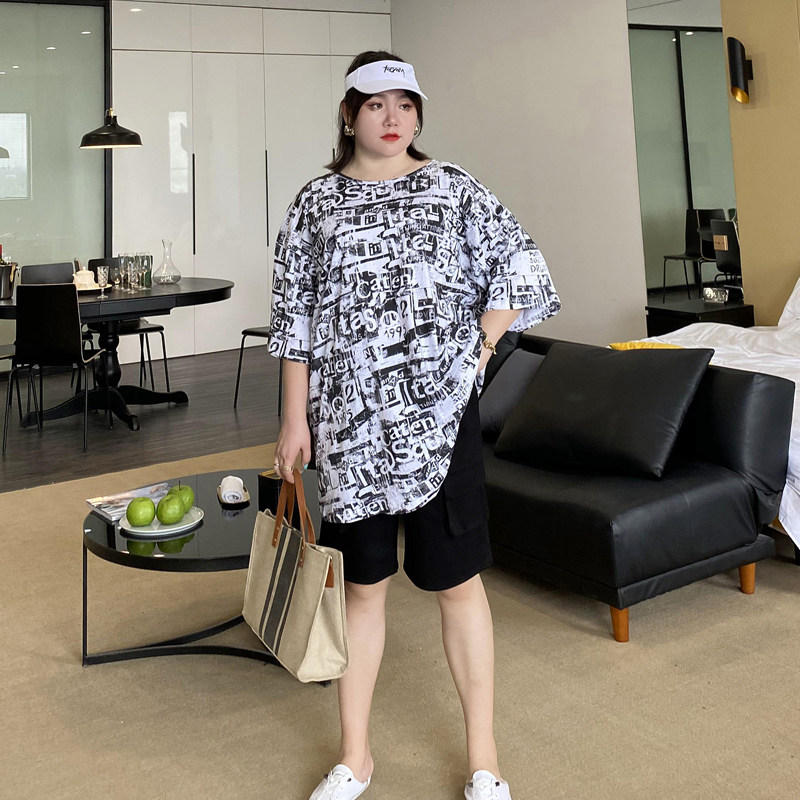 大码女装工装短裤2021夏装新款胖妹妹mm橡筋腰显瘦直筒五分中裤子,淘宝优惠券,粉丝福利购,淘宝优惠卷