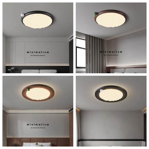 法式中古风卧室吸顶灯复古诧寂风薯片奶豆灯书房主卧全光谱护眼灯 - 图2