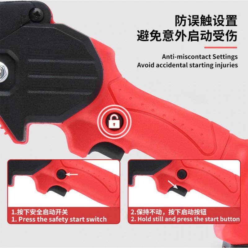 手持电动修枝锯充电式单手锯小型迷你4寸6寸锂电锯电链锯外贸专用,淘宝优惠券,粉丝福利购,淘宝优惠卷