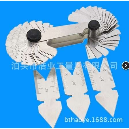 螺距规4824-12Tr30度2-20mm12片 ACME29度螺纹样板1-12TPI16片 - 图0