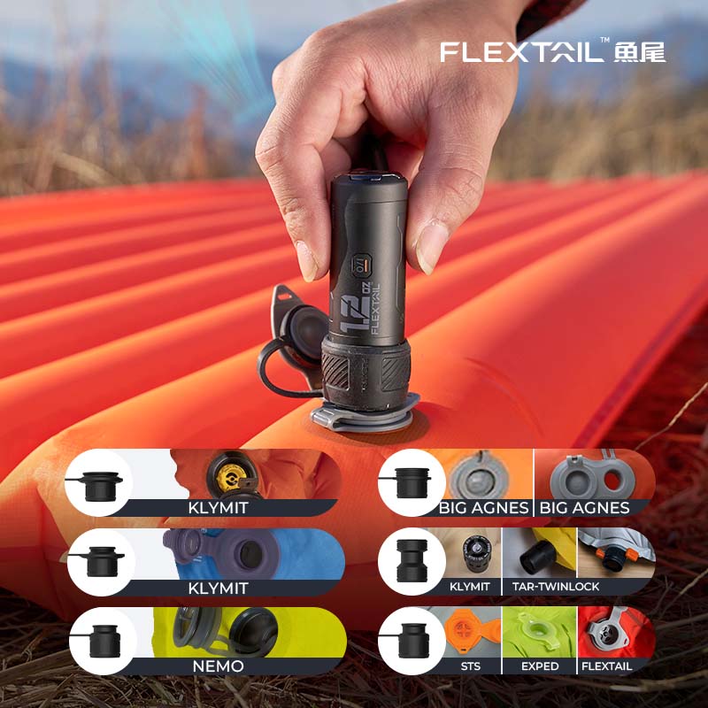 FLEXTAIL鱼尾ZERO系列户外超轻量气泵徒步便携充抽睡垫气垫防潮垫