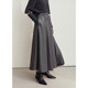 Versatile eco-friendly PU elastic waistband skirt for commuting