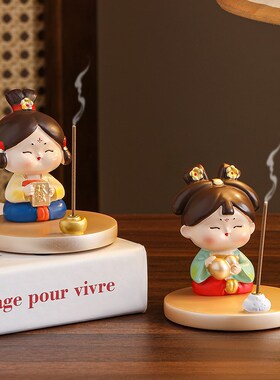 古风唐仕女手机支架小摆件桌面懒人追剧神器办公室工位装饰品礼物