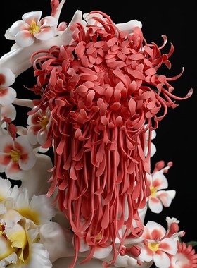 极速节节高d送礼礼品陶瓷花雕塑艺术品中式客厅乔迁升迁办公室装