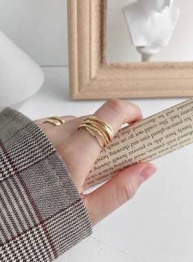 极速Multi-layer winoding ring simple personality design mult
