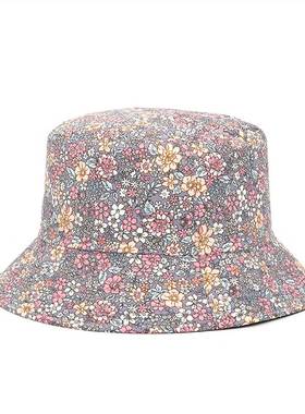 极速2022 Fashion Floral Print Bucket HaJt Women Double Side