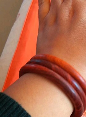 极速桃木手镯本命年n桃木手镯正宗古典天然桃木手镯民族风一体纯