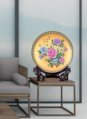 极速景德镇陶瓷挂盘摆件家居客厅电视柜酒柜玄关博古架.装饰创意