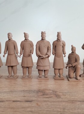 新品秦始皇兵马俑摆件 桌面秦俑模型 考古文创兵人模型Y西安旅游