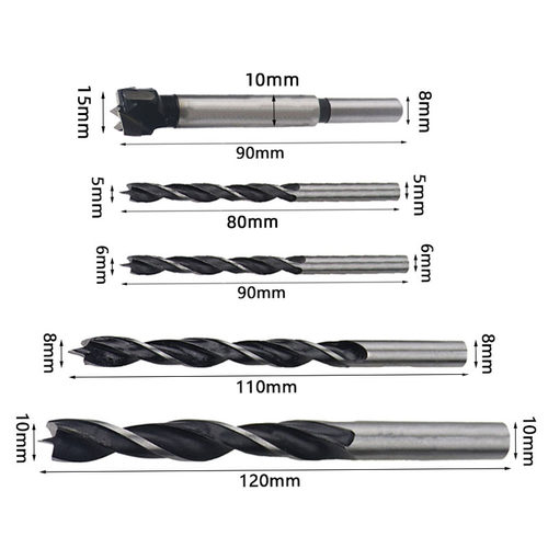 木工三尖钻头开孔器支罗钻木板打孔钻头黄铜限位器限位环钻头工具 - 图0