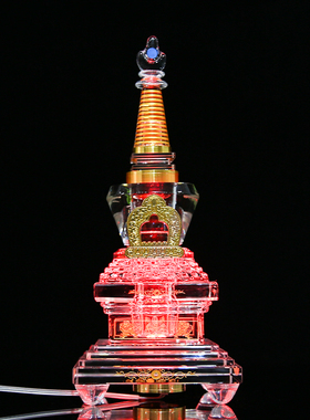 水晶供佛塔led灯电子七色渐变色