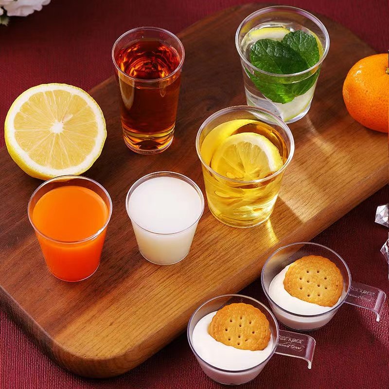 30ml小号试饮杯透明品尝杯金五缘航空杯耐高温硬质茶杯一次性杯子