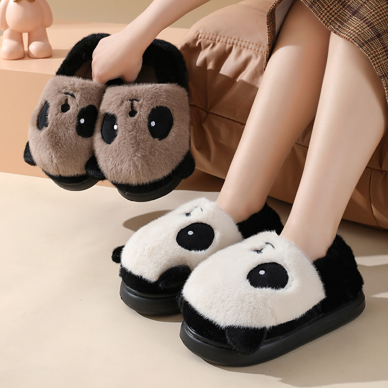 棉拖鞋女冬包跟家居厚底防滑月子鞋毛绒可爱加厚冬天保暖棉鞋家用,淘宝优惠券,粉丝福利购,淘宝优惠卷
